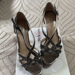 Style & Co. Metallic Strappy Heels